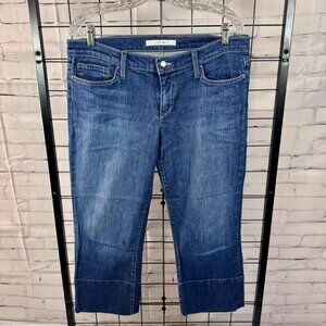 Joe's Jeans Socialite Kicker Denim Cotton Skinny Cropped Cuffed Capris Size 32